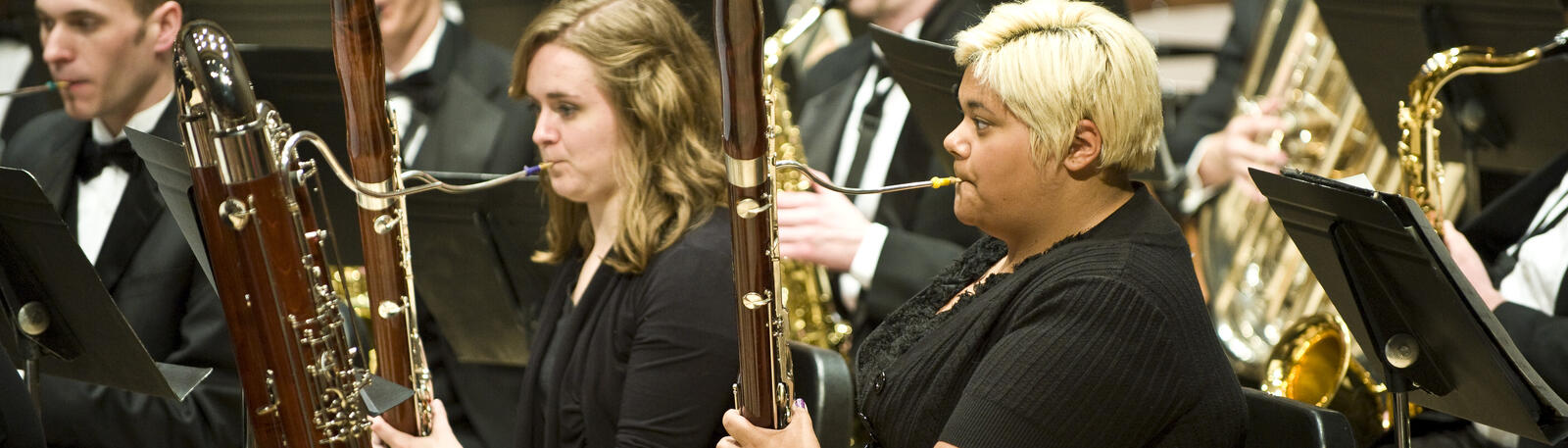 photo of music students performing at wright state